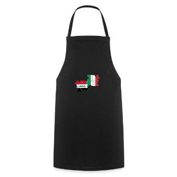Irak Italien Vintage Flagge Italienisch Iraker - Kochschürze - Schwarz - Vorne - AI Model Male 185 dark (185cm)