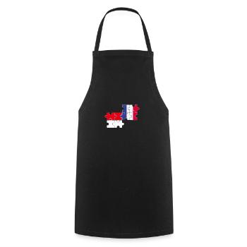 Indonésie France Drapeau Indonésien - Tablier de cuisine - noir - Devant - AI Model Male 185 dark (185cm)