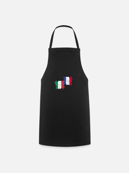 Italie France Vintage Flag Italien - Tablier de cuisine - noir