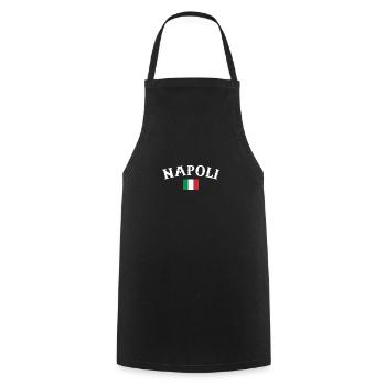 Napoli Italy Italian flag Italian - Cooking Apron - black - Front - AI Model Male 185 dark (185cm)