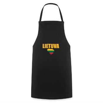 Lietuva Map Lithuania Lithuanian Flag Lithuanians - Cooking Apron - black - Front - AI Model Male 185 dark (185cm)