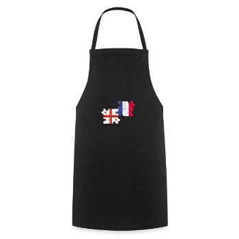 Georgien Frankreich Flagge Französisch Georgier - Kochschürze - Schwarz - Vorne - AI Model Male 185 dark (185cm)