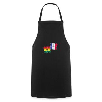 Ghana Frankreich Flagge Französisch Ghanaer - Kochschürze - Schwarz - Vorne - AI Model Male 185 dark (185cm)