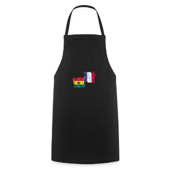 Ghana Frankreich Vintage Flagge Ghanaer - Kochschürze - Schwarz - Vorne - AI Model Male 185 dark (185cm)