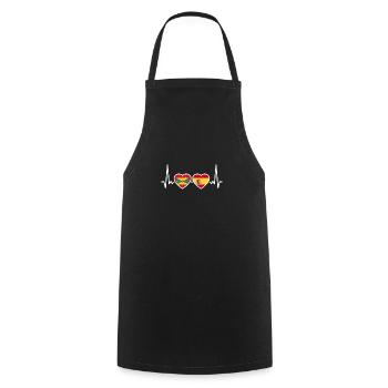 Grenada Spain Heartbeat Flag Grenader - Cooking Apron - black - Front - AI Model Male 185 dark (185cm)