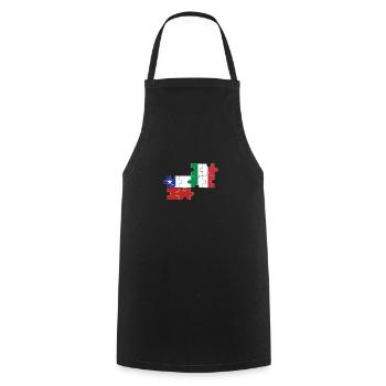 Chile Italy Flag Italian Chilean - Cooking Apron - black - Front - AI Model Male 185 dark (185cm)