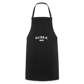 Rijeka Vintage Croatia Croatian Flag Croat - Cooking Apron - black - Front - AI Model Male 185 dark (185cm)