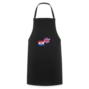 Kroatien UK Flagge Britisch Kroatisch - Kochschürze - Schwarz - Vorne - AI Model Male 185 dark (185cm)
