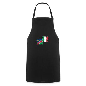 Namibia Italien Flagge Italienisch Namibier - Kochschürze - Schwarz - Vorne - AI Model Male 185 dark (185cm)
