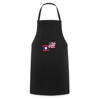 Laos USA Flag American Laotian - Cooking Apron - black - Front - AI Model Male 185 dark (185cm)