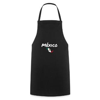 México Map Mexico Mexican Flag Mexicans - Cooking Apron - black - Front - AI Model Male 185 dark (185cm)