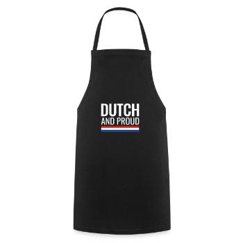 Dutch And Proud Netherlands Dutch flag - Cooking Apron - black - Front - AI Model Male 185 dark (185cm)