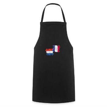Niederlande Frankreich Vintage Flagge Niederländer - Kochschürze - Schwarz - Vorne - AI Model Male 185 dark (185cm)