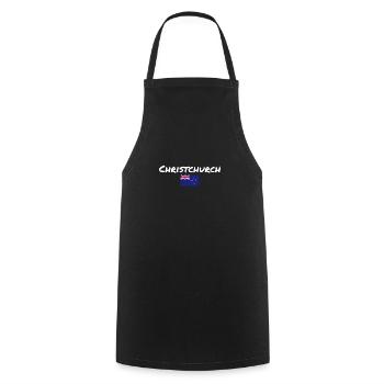 Christchurch Nouvelle-Zélande Drapeau de la Nouvelle-Zélande - Tablier de cuisine - noir - Devant - AI Model Male 185 dark (185cm)