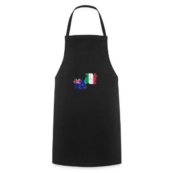 Neuseeland Italien Vintage Flagge Neuseeländer - Kochschürze - Schwarz - Vorne - AI Model Male 185 dark (185cm)