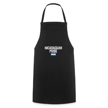 Fierté nicaraguayenne Drapeau du Nicaragua - Tablier de cuisine - noir - Devant - AI Model Male 185 dark (185cm)