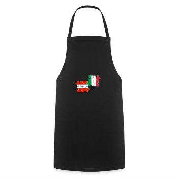 Austria Italy Flag Italian Austrian - Cooking Apron - black - Front - AI Model Male 185 dark (185cm)