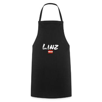 Linz, Austria, Vintage Austrian Flag - Cooking Apron - black - Front - AI Model Male 185 dark (185cm)