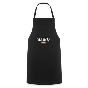 Vienna Austria Vintage Austrian Flag - Cooking Apron - black - Front - AI Model Male 185 dark (185cm)