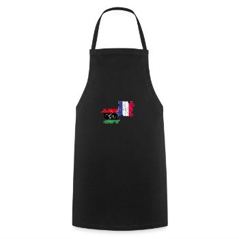 Libyen Frankreich Vintage Flagge Libyer - Kochschürze - Schwarz - Vorne - AI Model Male 185 dark (185cm)
