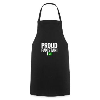 Proud Pakistani Pakistan Pakistani Flag - Cooking Apron - black - Front - AI Model Male 185 dark (185cm)