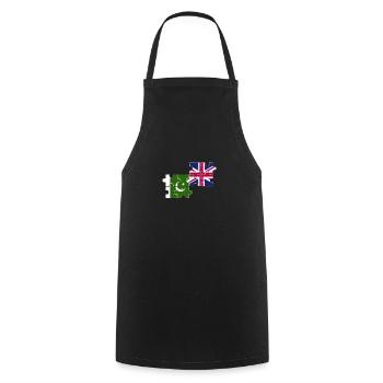 Pakistan UK Flag British Pakistani - Cooking Apron - black - Front - AI Model Male 185 dark (185cm)