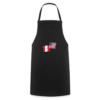 Peru USA Flag American Peruvian - Cooking Apron - black - Front - AI Model Male 185 dark (185cm)