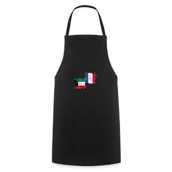 Kuwait Frankreich Vintage Flagge Kuwaiter - Kochschürze - Schwarz - Vorne - AI Model Male 185 dark (185cm)
