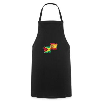 Drapeau de la Guyane, Espagne, Guyanais - Tablier de cuisine - noir - Devant - AI Model Male 185 dark (185cm)
