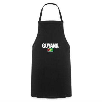 Guyane Vintage Guyanais drapeau guyanais - Tablier de cuisine - noir - Devant - AI Model Male 185 dark (185cm)
