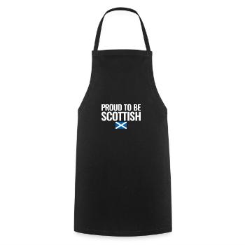 Proud To Be Scottish Scotland Flag Scottish - Cooking Apron - black - Front - AI Model Male 185 dark (185cm)