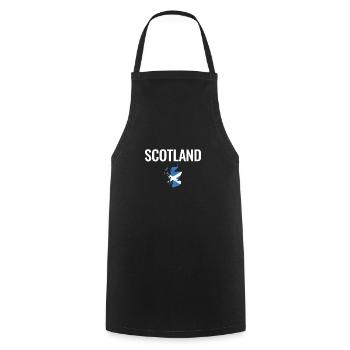 Scotland Schottland Karte Schottische Flagge - Kochschürze - Schwarz - Vorne - AI Model Male 185 dark (185cm)