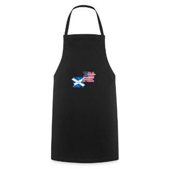 Scotland, USA, Flag, American, Scottish - Cooking Apron - black - Front - AI Model Male 185 dark (185cm)