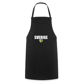 Sverige Schweden Schwedische Flagge Schwede - Kochschürze - Schwarz - Vorne - AI Model Male 185 dark (185cm)