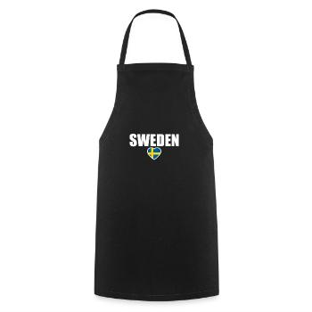 Suède Suède Drapeau suédois Suède Suède - Tablier de cuisine - noir - Devant - AI Model Male 185 dark (185cm)