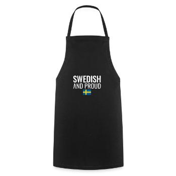 Swedish And Proud Vintage Sweden Flag - Cooking Apron - black - Front - AI Model Male 185 dark (185cm)