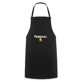 Senegal Vintage Map Flag Senegalese - Cooking Apron - black - Front - AI Model Male 185 dark (185cm)