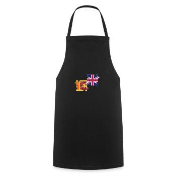 Sri Lanka Drapeau du Royaume-Uni Britannique Sri Lankais - Tablier de cuisine - noir - Devant - AI Model Male 185 dark (185cm)
