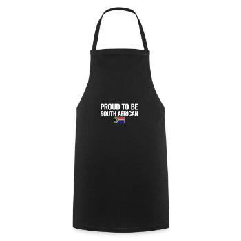 Fier d’être drapeau sud-africain Afrique du Sud - Tablier de cuisine - noir - Devant - AI Model Male 185 dark (185cm)