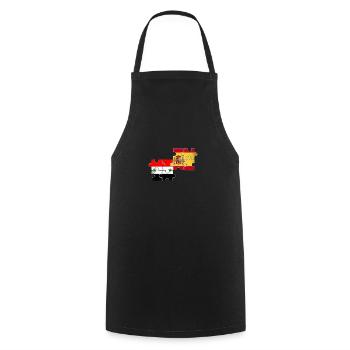 Syrien Spanien Vintage Flagge Spanier Syrer - Kochschürze - Schwarz - Vorne - AI Model Male 185 dark (185cm)