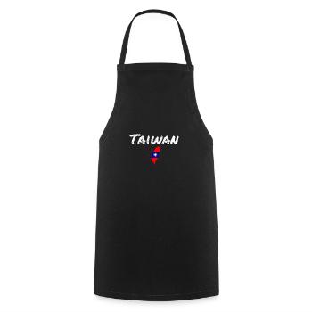 Taiwan Vintage Map Taiwanese Flag Taiwanese - Cooking Apron - black - Front - AI Model Male 185 dark (185cm)