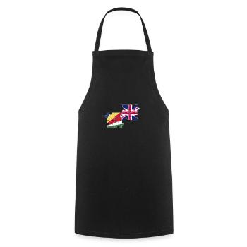 Seychellen UK Flagge Britisch Seycheller - Kochschürze - Schwarz - Vorne - AI Model Male 185 dark (185cm)