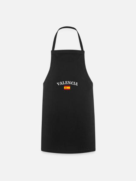 Valencia Spanien Spanische Flagge Spanier - Kochschürze - Schwarz