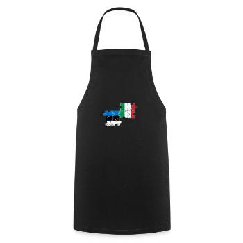 Estland Italien Vintage Flagge Italienisch Este - Kochschürze - Schwarz - Vorne - AI Model Male 185 dark (185cm)
