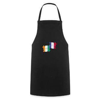 Côte d'Ivoire France flag French Ivorian - Cooking Apron - black - Front - AI Model Male 185 dark (185cm)