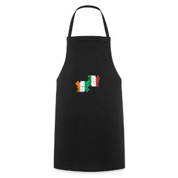 Côte d’Ivoire Italie Vintage Drapeau Ivoirien - Tablier de cuisine - noir - Devant - AI Model Male 185 dark (185cm)
