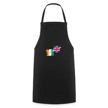 Côte d'Ivoire UK Flag British Ivorian - Cooking Apron - black - Front - AI Model Male 185 dark (185cm)