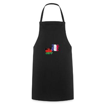 Malawi France Vintage Flag French - Cooking Apron - black - Front - AI Model Male 185 dark (185cm)