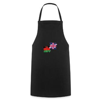 Malawi UK Flag British Malawians - Cooking Apron - black - Front - AI Model Male 185 dark (185cm)