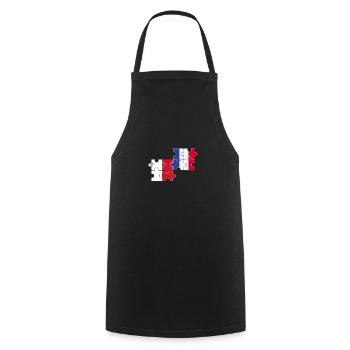Malta Frankreich Flagge Französisch Maltesisch - Kochschürze - Schwarz - Vorne - AI Model Male 185 dark (185cm)